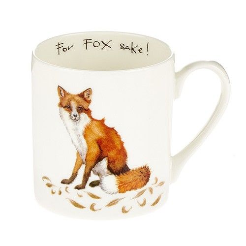 At Home In The Country 'For Fox Sake!' Bone China Mug - Derbyshire Gift Centre