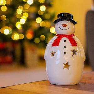 Ceramic Snowman Tealight Holder