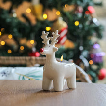 Load image into Gallery viewer, Ceramic Reindeer Tealight Holder
