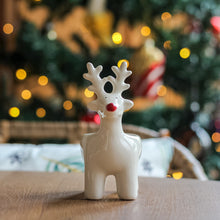 Load image into Gallery viewer, Ceramic Reindeer Tealight Holder
