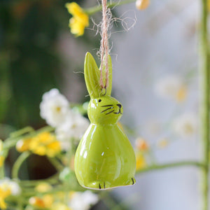Ceramic Rabbit Decoration - Green