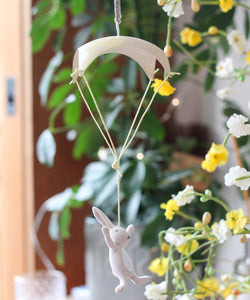 Springy Rabbit in Parachute Decoration - Front Facing