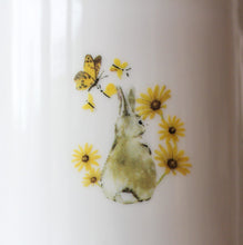 Load image into Gallery viewer, Porcelain Jar With Bunny Print &amp; Contrasting Bunny Lid
