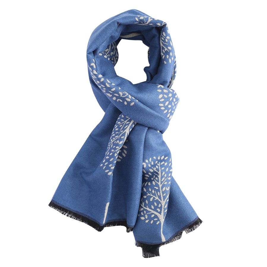 Terry Mulberry Trees Soft Scarf - Denim