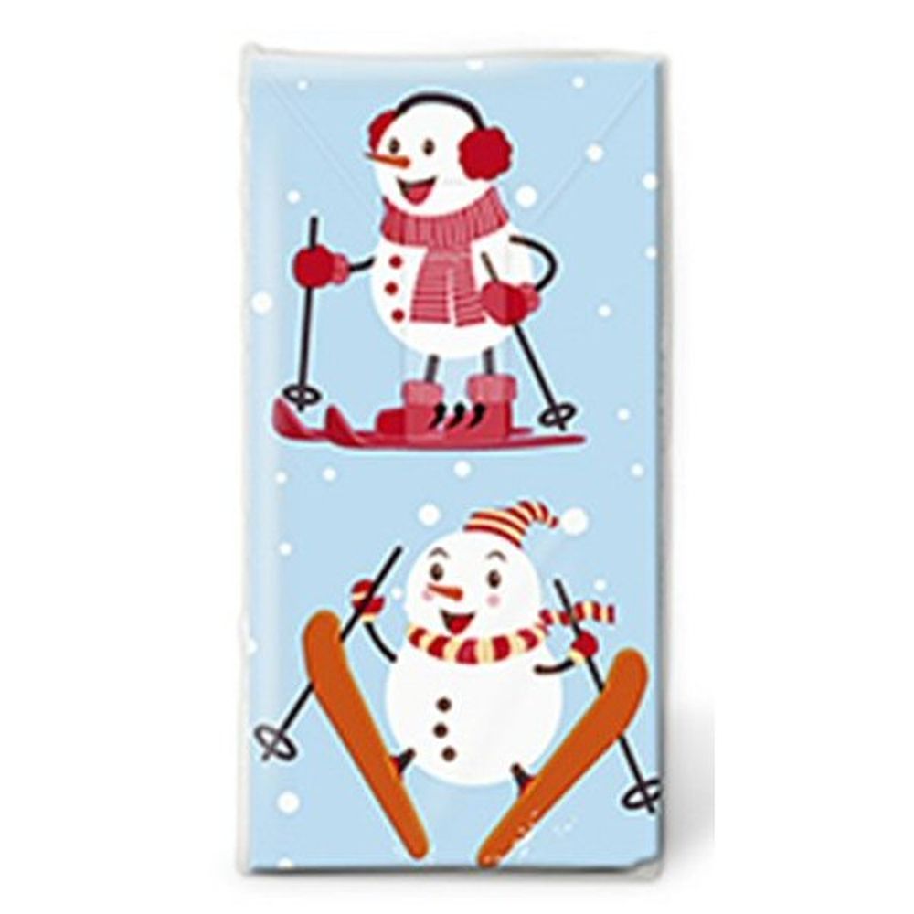 Christmas Skiing Snowman Tissues