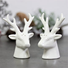 Load image into Gallery viewer, Ceramic Reindeer Salt &amp; Pepper Shakers
