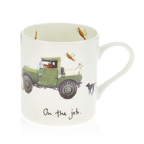 At Home In The Country 'On The Job' Bone China Mug - Derbyshire Gift Centre