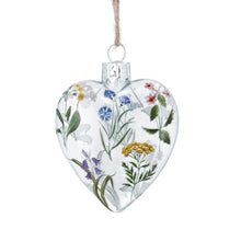 Load image into Gallery viewer, Gisela Graham Glass Floral Heart Easter Decorations
