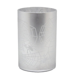 Gisela Graham Glass Spiders Web Candle Holder - Large