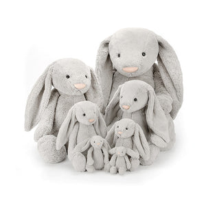 Jellycat Bashful Bunny - Silver, various sizes - Derbyshire Gift Centre