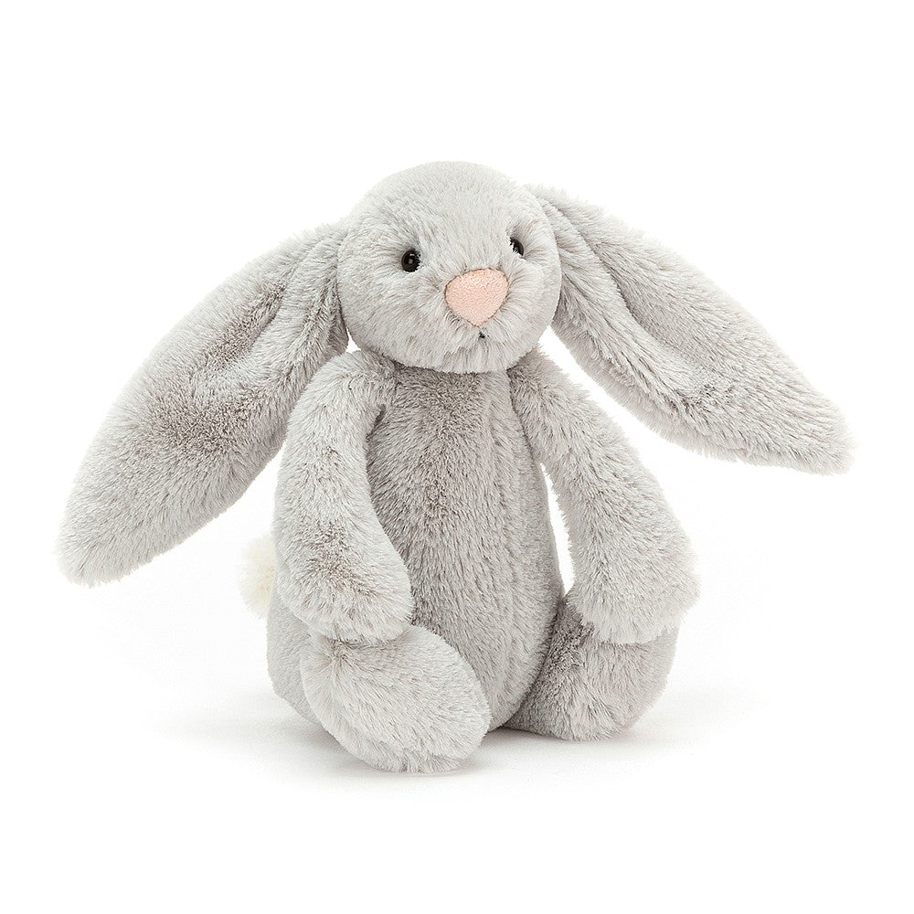 Jellycat Bashful Bunny - Silver, various sizes - Derbyshire Gift Centre