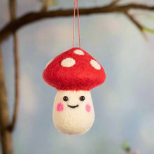 Load image into Gallery viewer, Sass &amp; Belle Felt Smiley Mushroom
