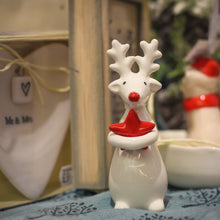 Load image into Gallery viewer, Ceramic Reindeer With Star Decoration 9cm
