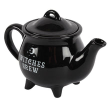 Load image into Gallery viewer, Witches Brew Black Ceramic Teapot

