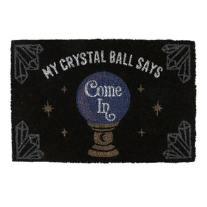 Crystal Ball Black Door Mat