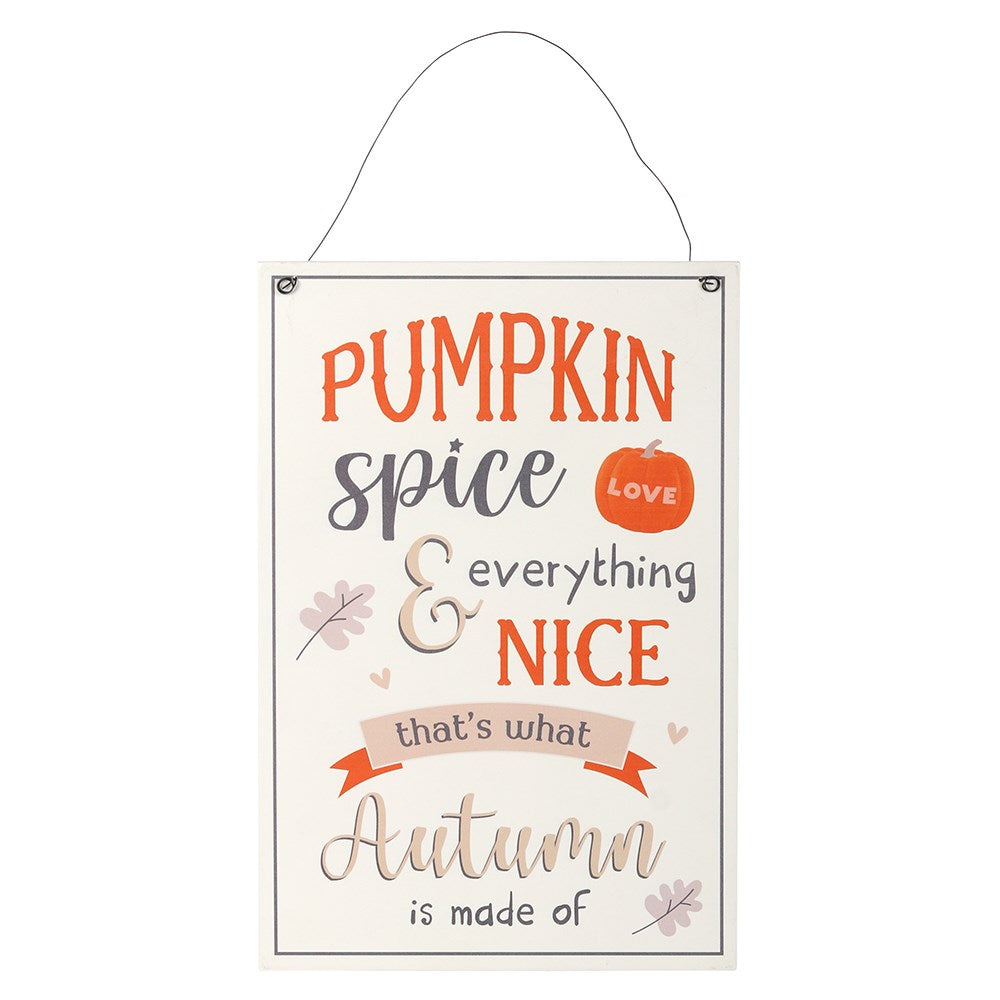 Pumpkin Spice Hanging Sign 30cm