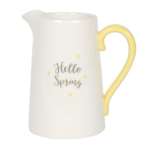 'Hello Spring' Ceramic Jug