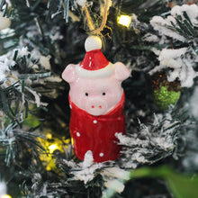 Load image into Gallery viewer, Ceramic Hanging Pig In Blanket Decoration

