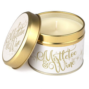 Mistletoe & Wine Tin Candle