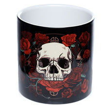 Load image into Gallery viewer, Skulls &amp; Roses Ceramic Indoor Planter - Large
