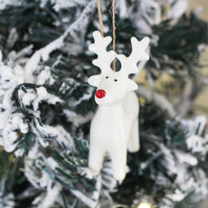 Ceramic Reindeer Tree Decoration