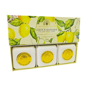 English Soap Company - Lemon & Mandarin Gift Wrapped Soaps - Derbyshire Gift Centre