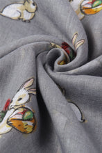 Load image into Gallery viewer, Countryside Easter Bunny Print Scarf - Grey
