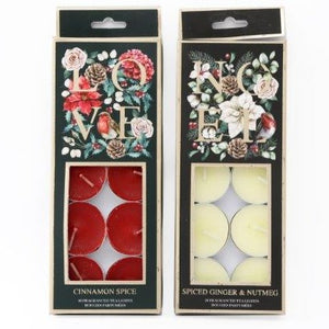 Pack Of 10 Festive Tealights - 2 Different Scents