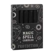 Load image into Gallery viewer, 12 Black Spell Candles - &#39;Protection&#39;
