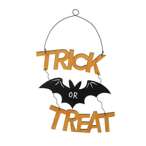 Heaven Sends Wooden Hanging 'Trick or Treat' Sign